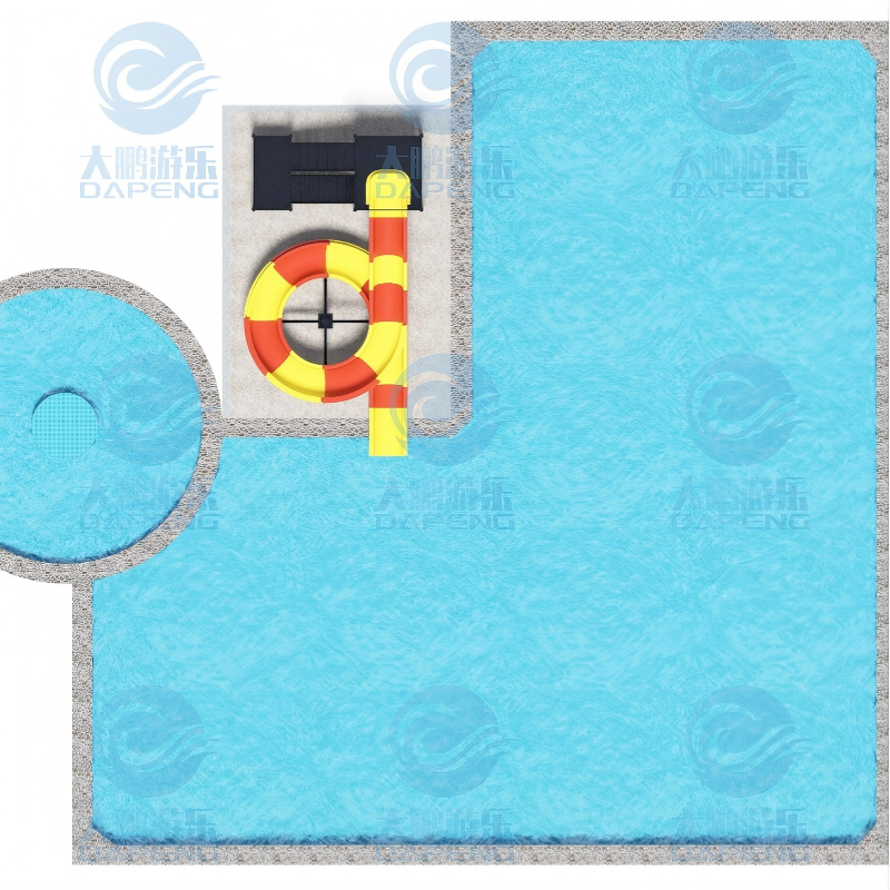 2.5m Height Open Spiral Water Slide Small Fiberglass Equipment For Hotel Residential Projects