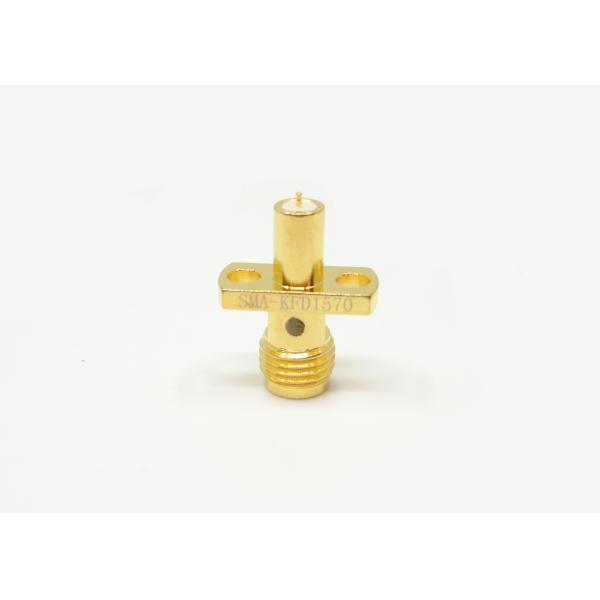 SMA RF Connector 2 Holes Flange Mount Female 500 Cycles Durability