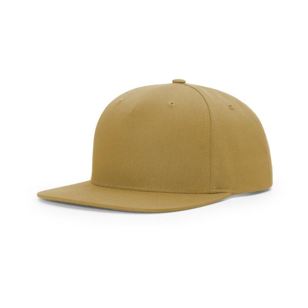 Custom Front Snapback 5 Panel Hats Flat Peak Medium Profile Snapback