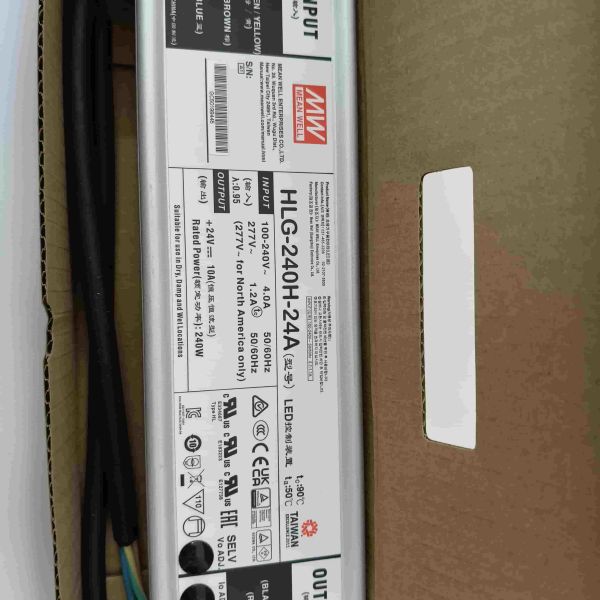 240W 24V Constant Current LED Power Supply IP65 Waterproof for High Bay and Outdoor Lighting