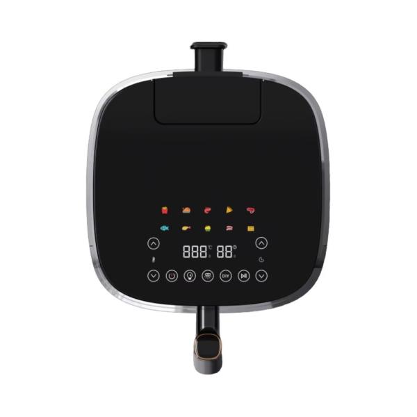 Friture à air tactile numérique en acier inoxydable de 5L Foyer Petit Smart Square Friture à air électrique saine pour le ménage