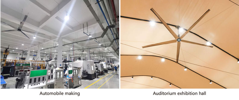 Крупные промышленные потолочные вентиляторы HVLS для заводских больших мастерских вентиляторов