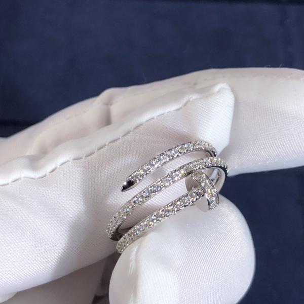 Car Tier High Quality 18K White Gold Ring Jewelry Natural Diamond Engagement Ring