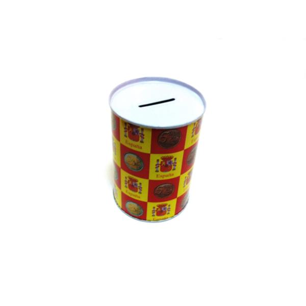 Жестяная коробка контейнеров коробки монетки олова металла Piggy круглая для сбе