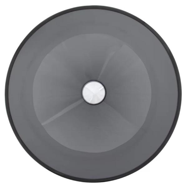 Vidro moderado feito a mão circular Gray Vessel Bathroom Sink da bacia de lavagem da bancada