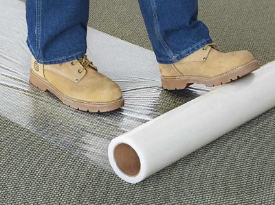 Fogo - tráfego de pé retardador do espaço livre 100micron 4 Mil Carpet Protection Film Anti