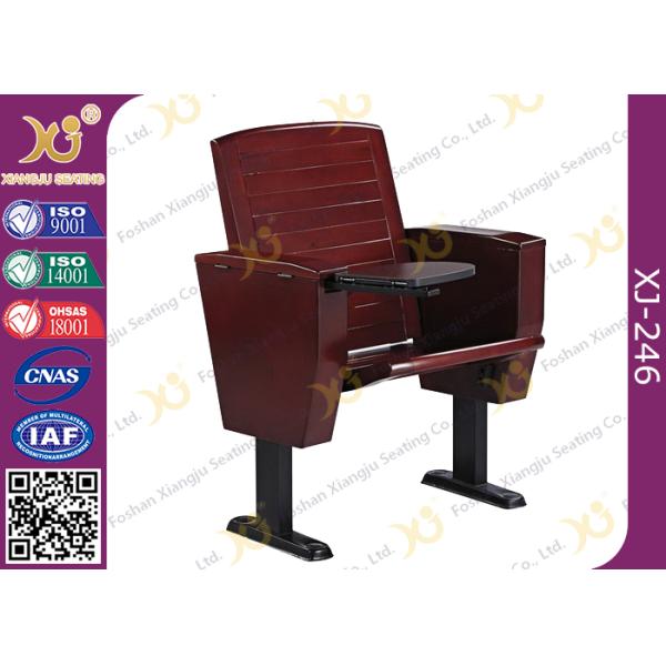 Slim Metal Leg Church Hall Chairs with Strengthen Standing Foot Solid Wood