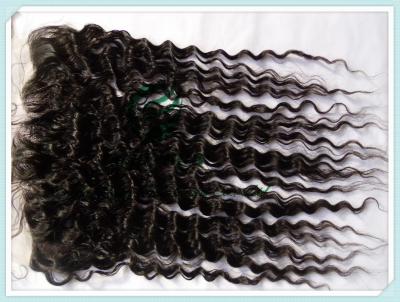 Malaysian virgin remy hair lace frontal 13''x4'' ,natural color deep wave 10''-24''