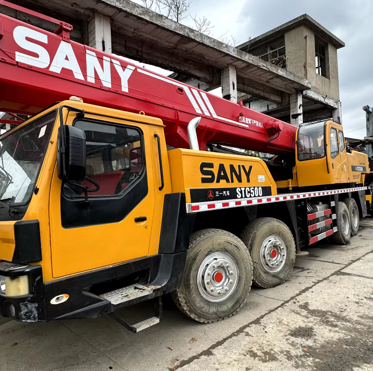 50 тонн использованный грузовой кран Sany STC500 Подержанные мобильные краны