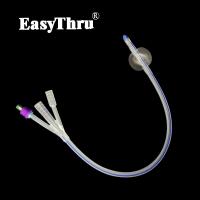 Cateter Médico de 3 vias de silicone ultra macio de cor transparente