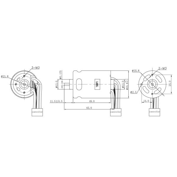 безщеточный вентилятор мотора Dc мотора 6000RPM DC 48V безщеточный для небольших бытовых техник