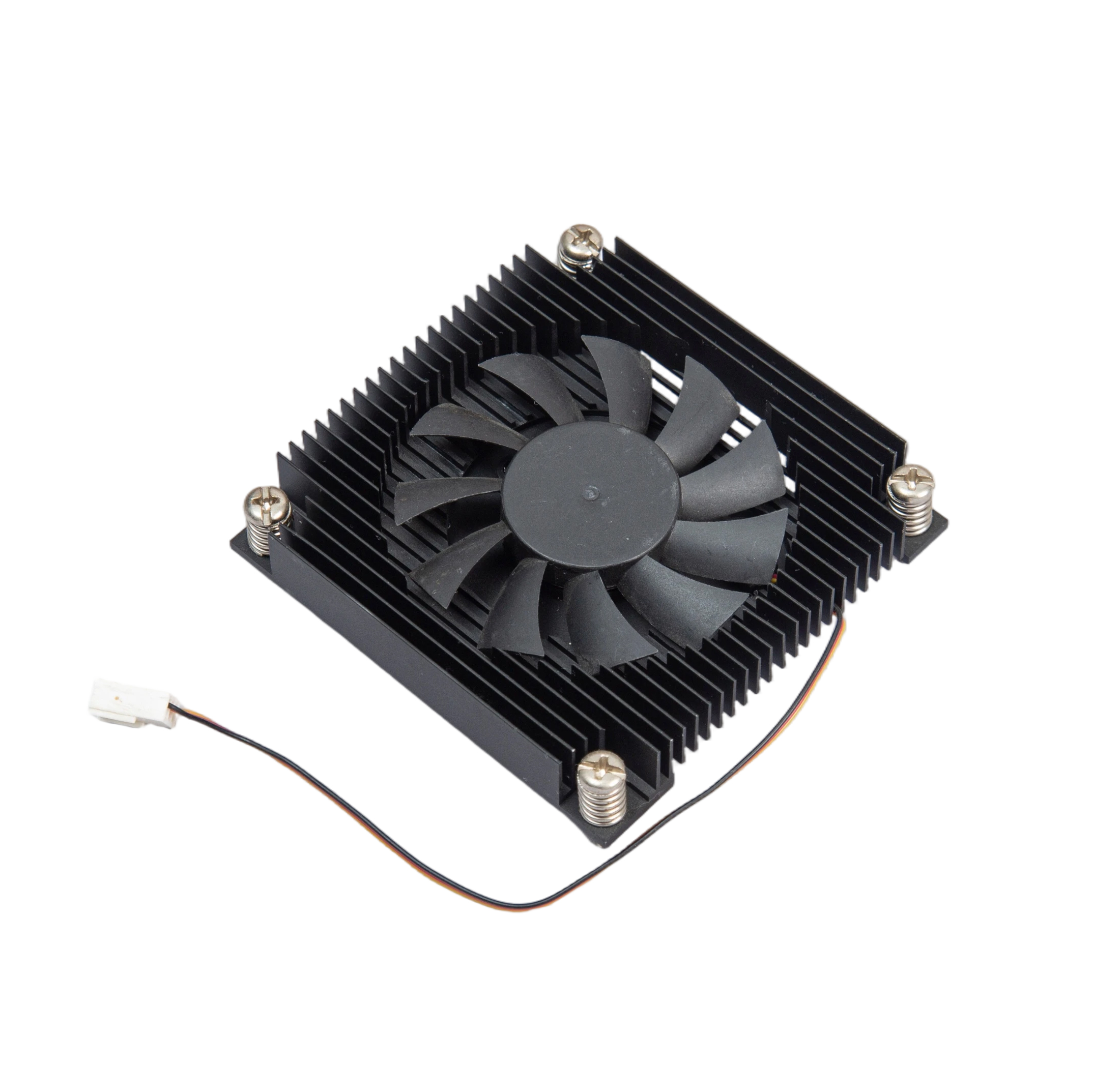 Low Profile Aluminum Heatsink with DC Fan for Industrial Control Equipment