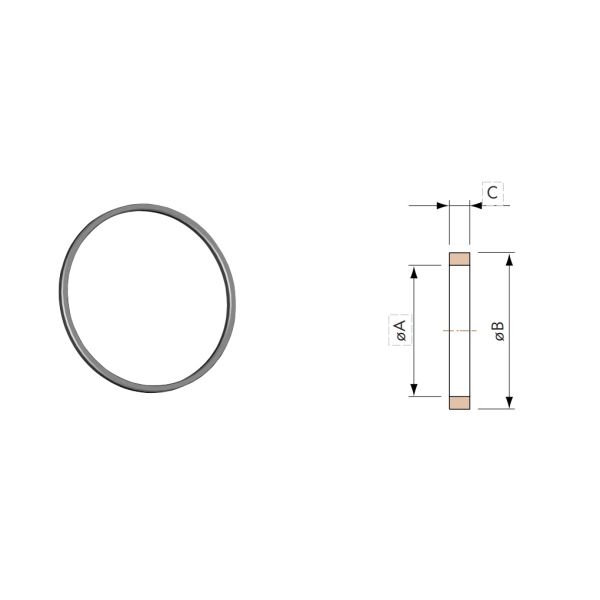 KF Overpressure Ring SUS304 Materials Static Dynamic Radial Or Face Seals