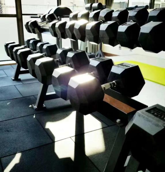 Wholesale High Quality Home Gym Fitness Equipment Hex Rubber Cover Dumbbell