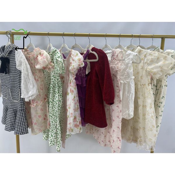 Mixed Size Children's Used Skirts Summer Dresses Comfortable Fashionable  Second Hand