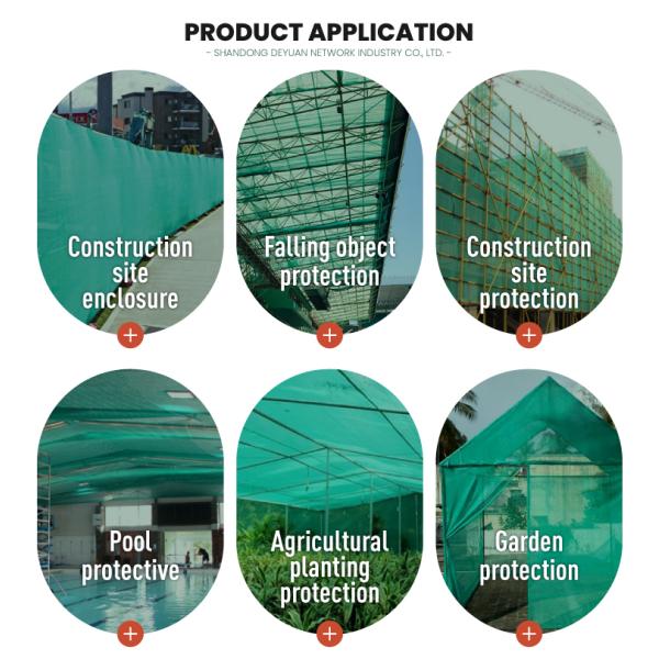 High Rise Construction site scaffolding Mesh Braided Debris Green Safety Net for Buildings