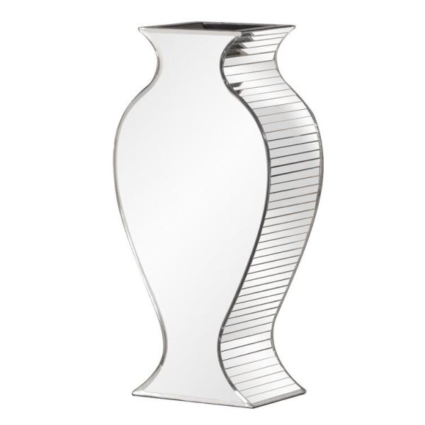 Planteur de vases de sol cristallins clairs et hauts miroir écrasé pour mariage