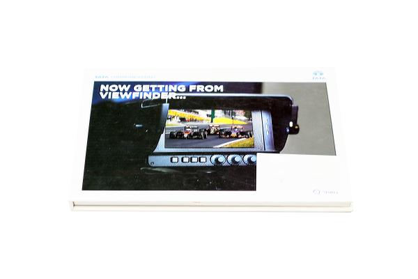 Soft Cover LCD Video Mailer 256MB , Advertising Video Book with TFT 5 Inch Screen
