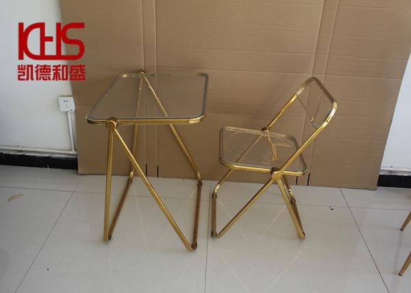 OEM ODM Modern Plastic Dining Chairs Portable Clear Acrylic Folding Chairs