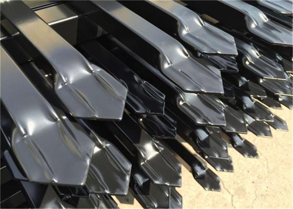 Spear Top Fence, Hercules Fence, Top Spear Fence, Pressed Top Steel Fence Coated at black 2100mm x 2400mm