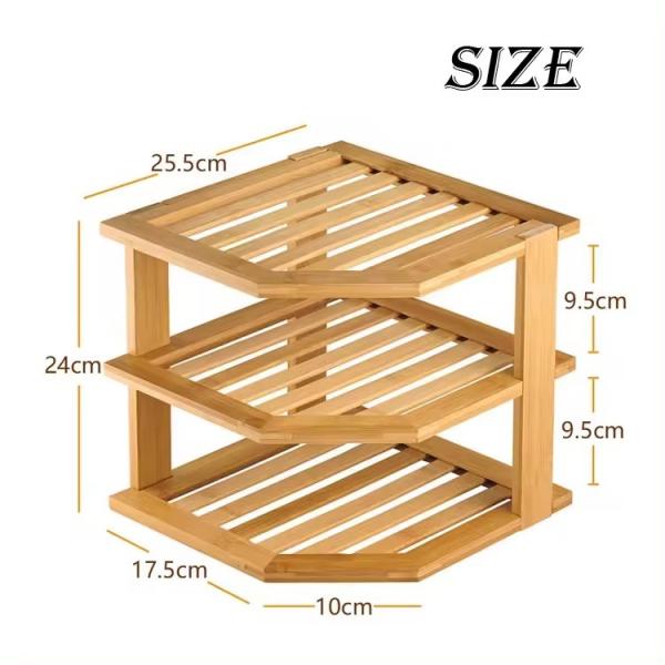 Organizador de placas de bambu multifuncional para cozinha e banheiro