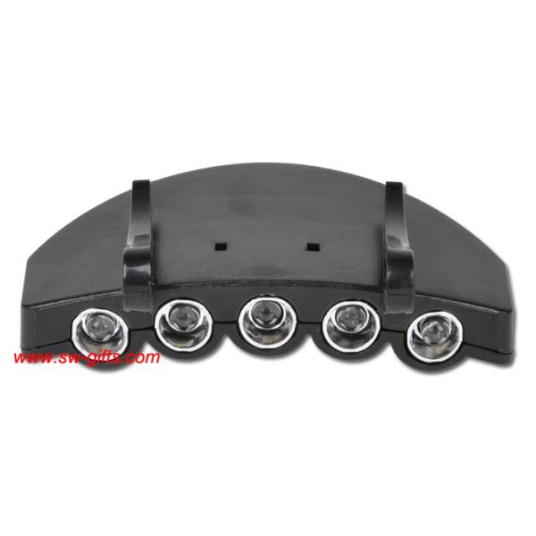 Flashlight 5-LED Light Visor Cap Hat Clip-on Working Climbing Headlamp Lamp Flash Light