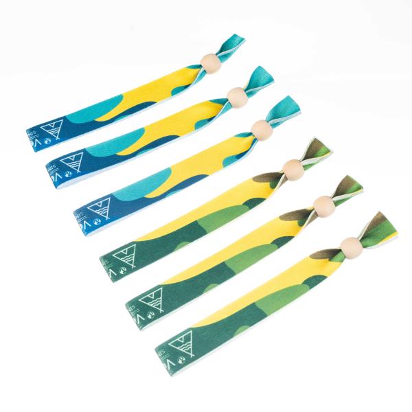 Party and Event RFID Wristbands Custom Satin Fabric with Logo Printing 350*15mm Size