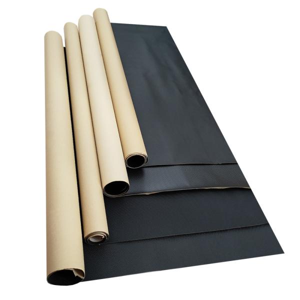 Leather grain non-slip black PVC mats/grounding mat / floor protection mat