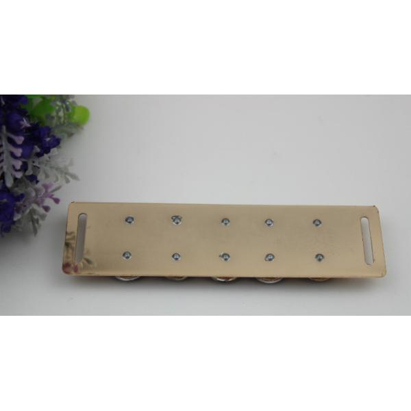 Shoes accessories light gold iron sheets diamond decorative metal buckle parts for shoelace