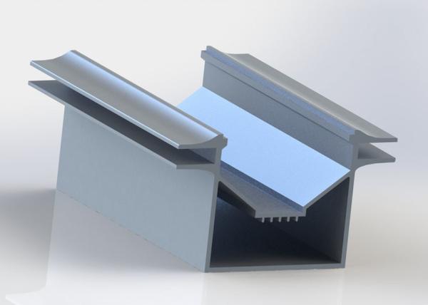 OEM / ODM Aluminum Channel Silver Anodized Industrial Aluminum Profile Customize