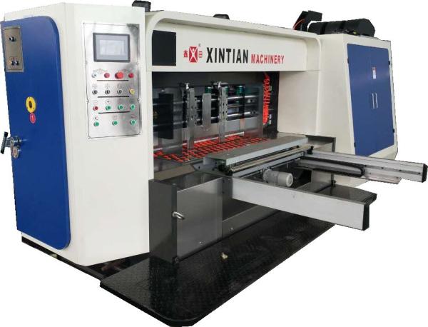 High Speed Flexo Printing Slotting / Die Cutting Machine Three Color