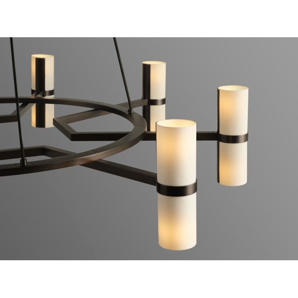 Brass Material Adjustable Height Pendant Light with 50000 Hours Lifespan for Modern Living Room Decor