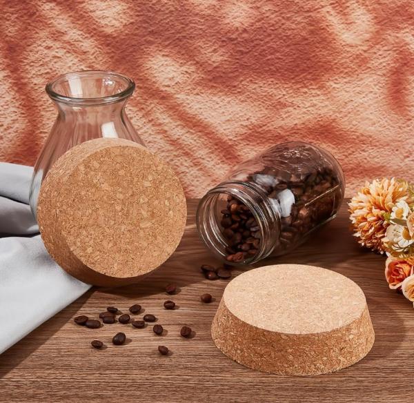 Customized  Natural Tapered Cork Lids Stoppers for Glass Bottle or Jars