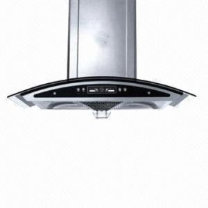 SS range hood with 1.5m aluminum pipe and pushbutton