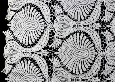 Heavy Embroidey Polyester Lace Fabric With French Venice Guipure DTM Azo Free