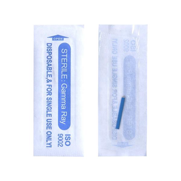 0.20mm Blue Microblading Needle - Stainless Steel Tattoo Needle for Eyebrow Microblading, 500pcs/box