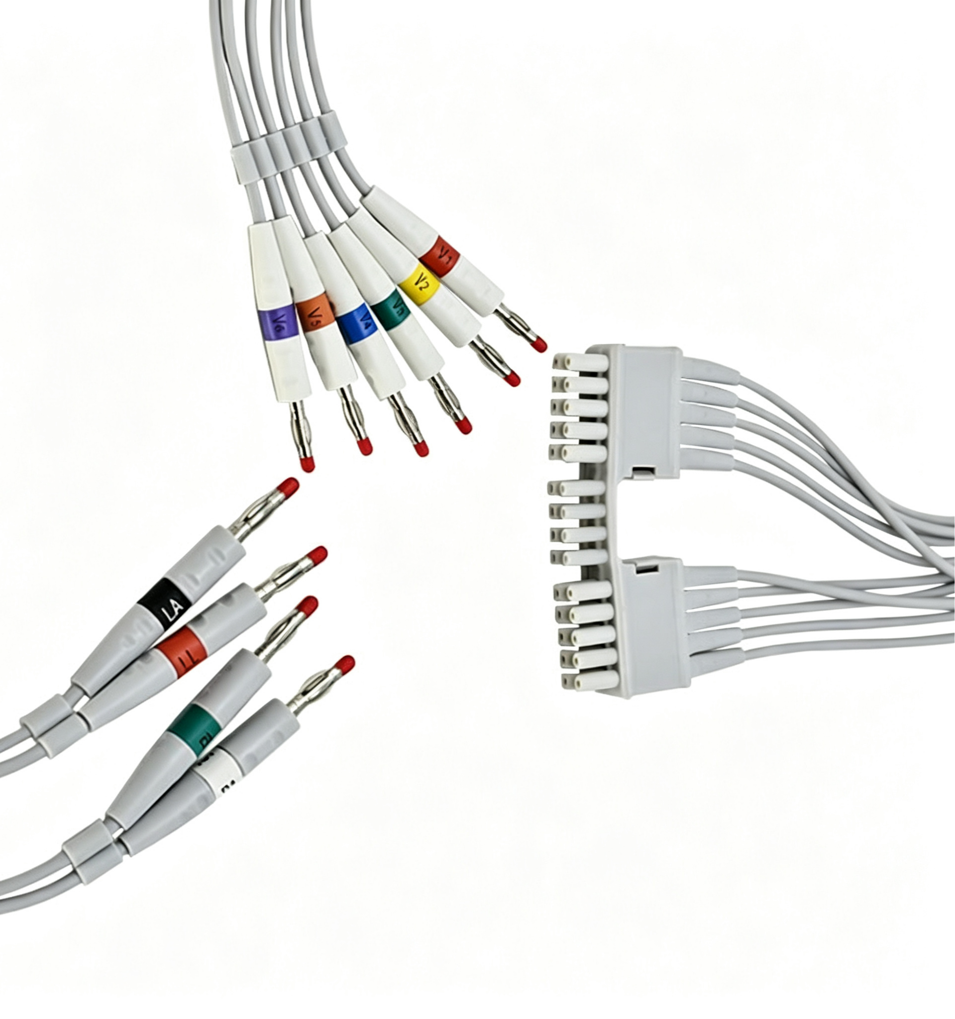 CE Certified ECG Machine Patient Cable 1.2m Lead Shielded Cable For Mortara