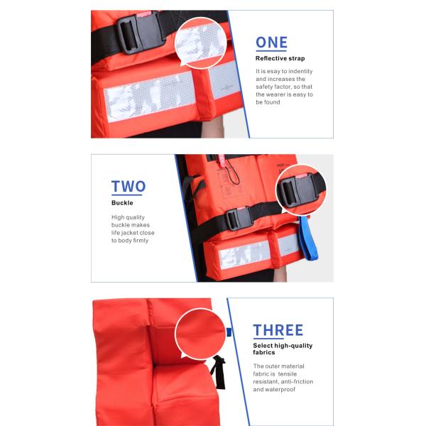 Chaqueta salvavidas RSCY A3 de poliéster Oxford para vida marina