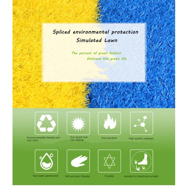 Indoor And Outdoor Artificial Turf Grass Balcony Garden Pet Carpet Lawn With Drainage Holes