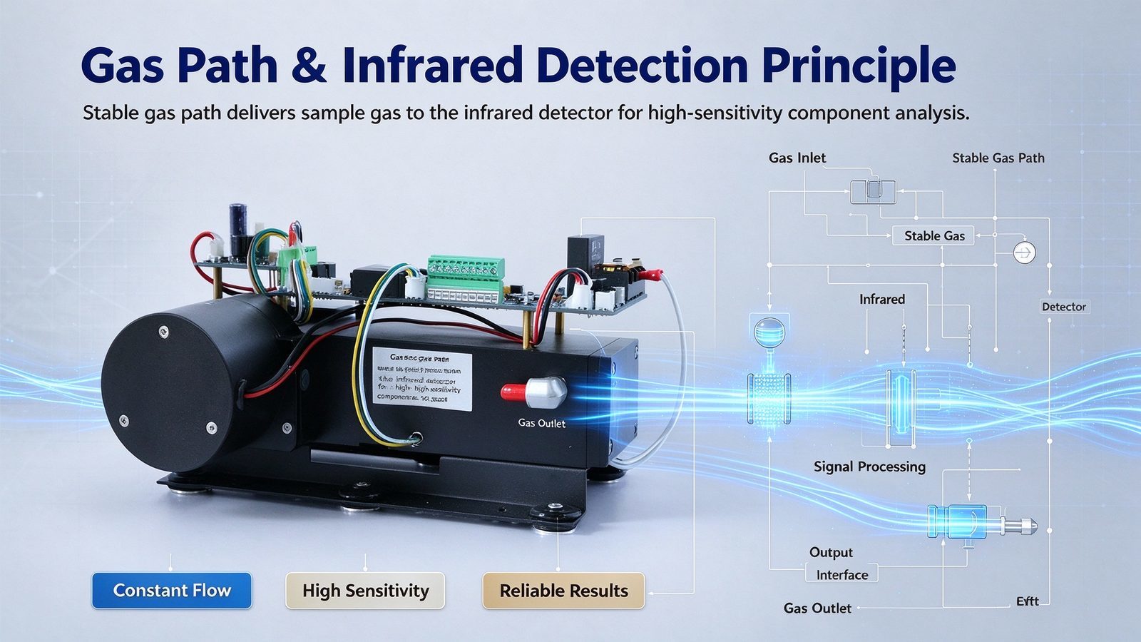 CO CO2 CH4 Infrared Multi Gas Sensor Module With Sound Alarm Metal Construction