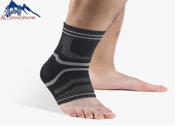 Appui de tricotage élastique de bandage de cheville de compression avec du silicone pour le protecteur de corps de sport