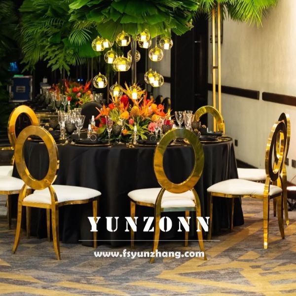 Antique Louis Oz Chair with Gold Stainless Steel Frame for Modern Events Banquets Hotels Dining Apartments Wedding Chair