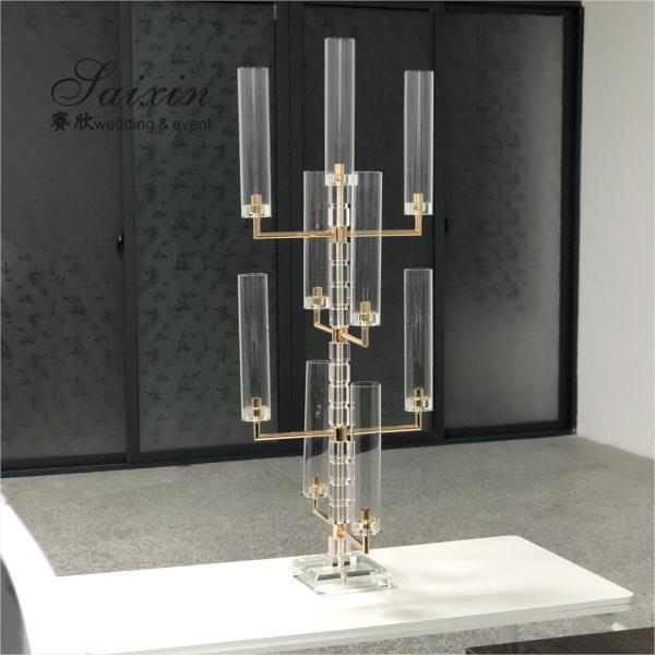 Уникальная свеча для свадебного стола Декорация Прозрачный кристаллический свечник