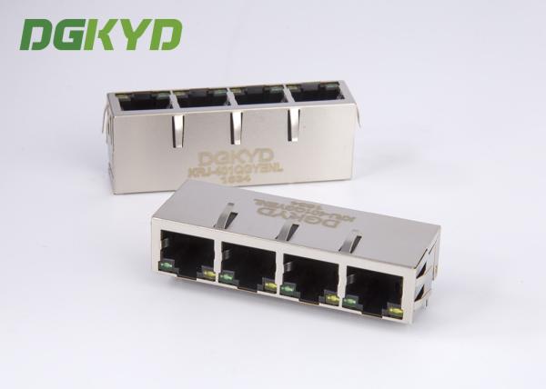 1000 megabits 1 x conector 4 multi RJ45 fêmea portuário com o transformador para o interruptor dos ethernet