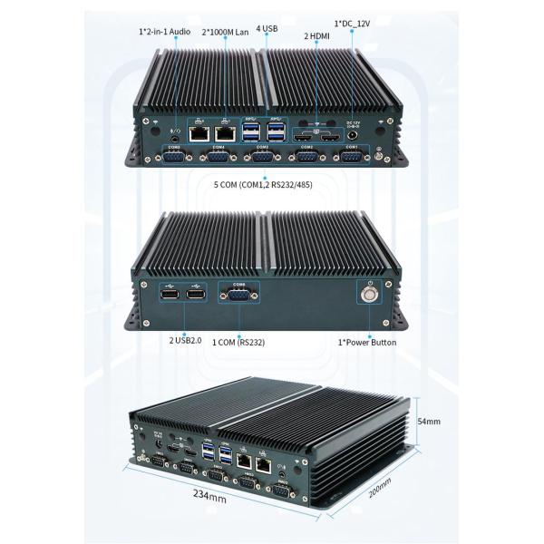 Сертифицированный IBOX-1326 Quad Core N100 Industrial Mini PC с 2*Intel I211 AT LAN