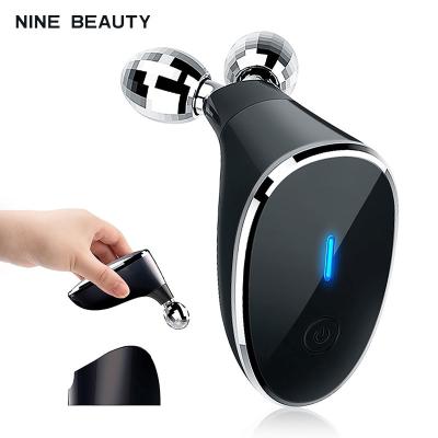 170g EMS Facial Toning Device Red Blue Light 300mAh EMS Microcurrent Facial Massager