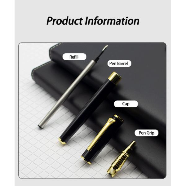 0.5mm bolígrafo de rodillo de metal regalo de negocios publicidad bolígrafo neutro con tapa