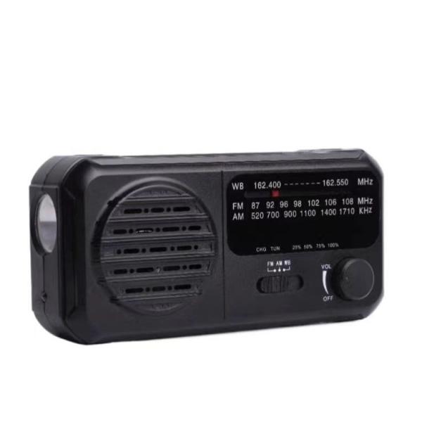 É o diodo emissor de luz de rádio do poder do carregador do telefone da manivela solar da emergência da WB de Fm
