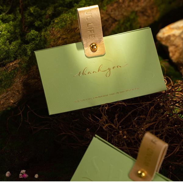 Luxury House Shaped Wedding Favor Box with Leather Handle