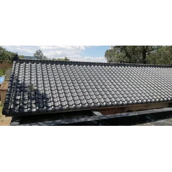 Тип S Испанская крыша Керамические плитки Прочный материал Тёмно-серый водоотталкивающий крышный материал